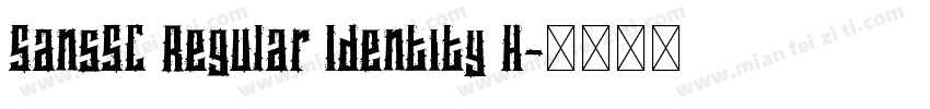 SansSC Regular Identity H字体转换